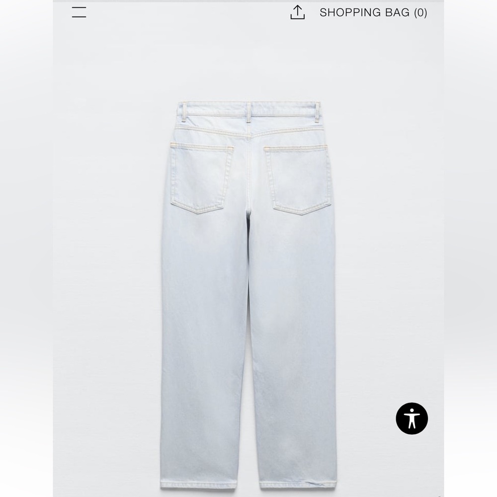 Blue loose fit Zara denim jeans - Picture 9 of 14